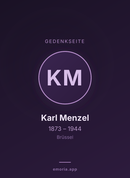 Gedenkportrait von Karl Menzel