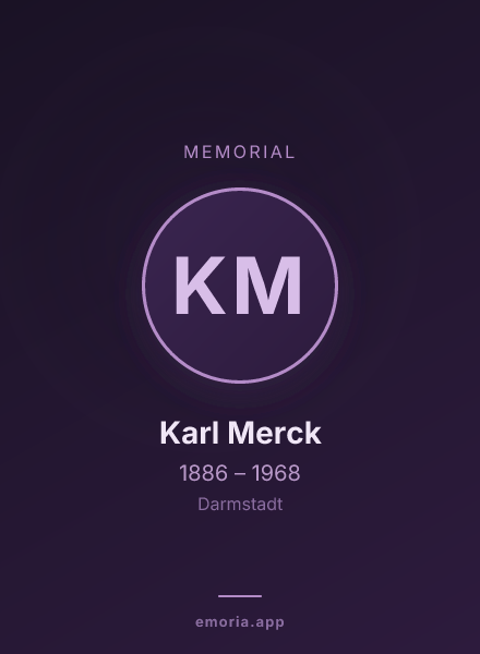 Memorial portrait of Karl Merck