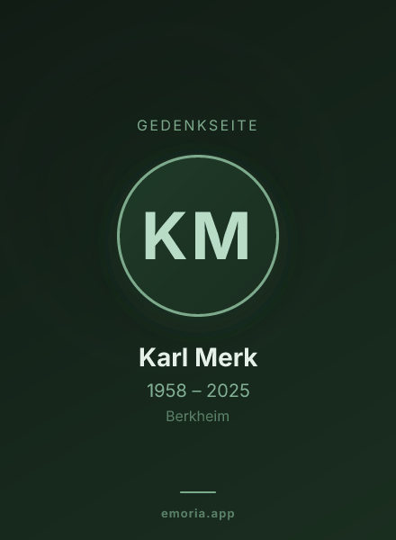 Gedenkportrait von Karl Merk