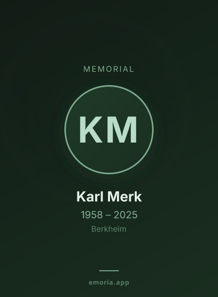 Memorial portrait of Karl Merk