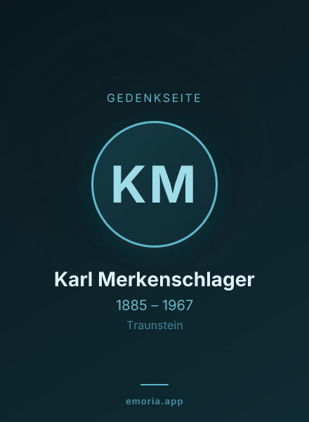 Gedenkportrait von Karl Merkenschlager