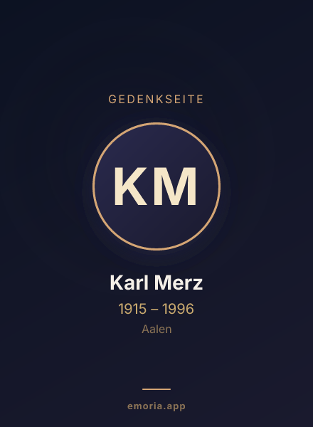 Gedenkportrait von Karl Merz