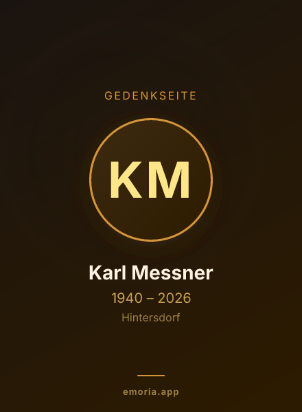 Gedenkportrait von Karl Messner