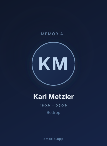 Memorial portrait of Karl Metzler