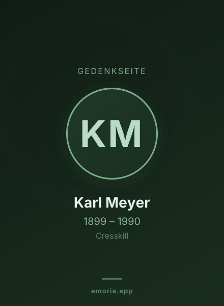 Gedenkportrait von Karl Meyer