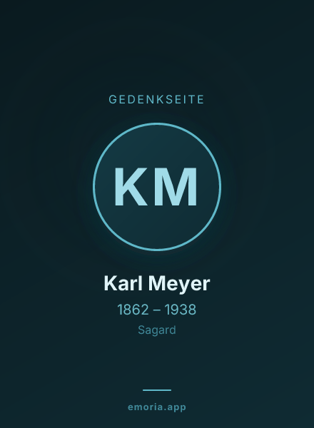 Gedenkportrait von Karl Meyer