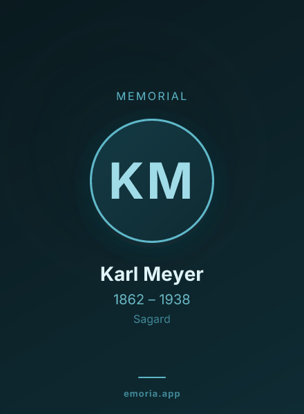 Memorial portrait of Karl Meyer