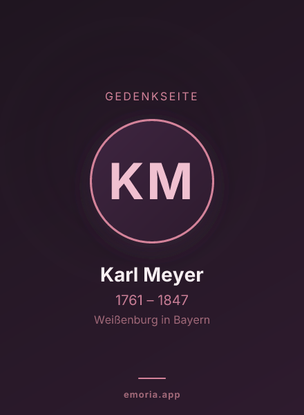 Gedenkportrait von Karl Meyer