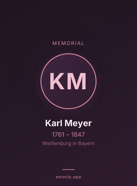 Memorial portrait of Karl Meyer