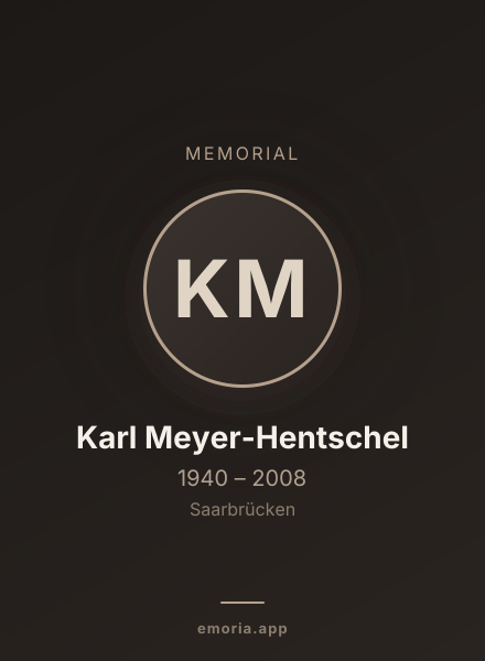 Memorial portrait of Karl Meyer-Hentschel