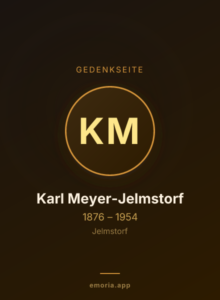 Gedenkportrait von Karl Meyer-Jelmstorf
