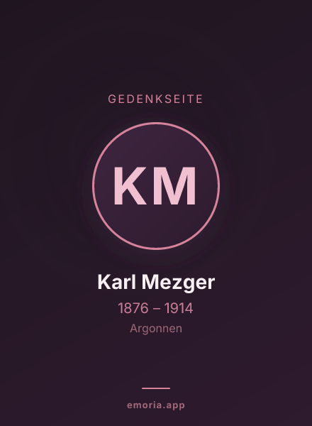 Gedenkportrait von Karl Mezger