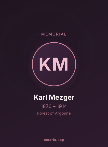 Memorial portrait of Karl Mezger
