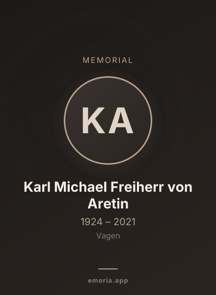 Memorial portrait of Karl Michael Freiherr von Aretin
