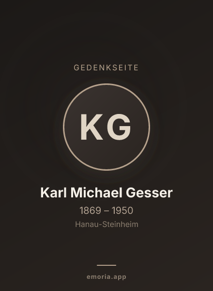 Gedenkportrait von Karl Michael Gesser