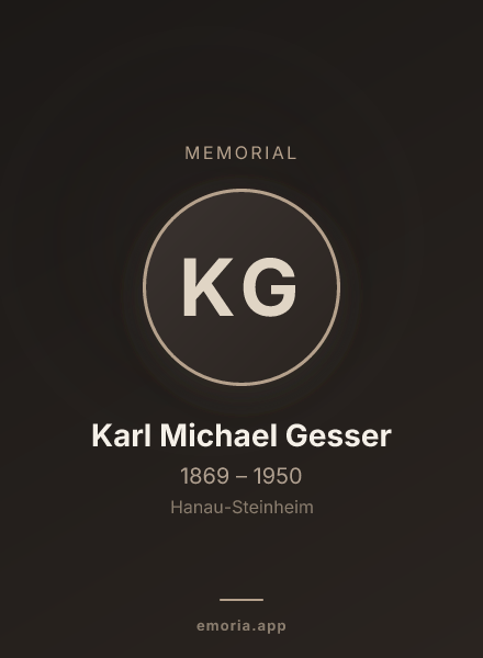 Memorial portrait of Karl Michael Gesser