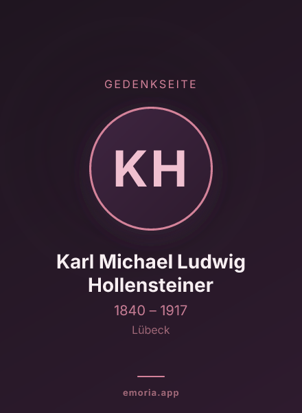 Gedenkportrait von Karl Michael Ludwig Hollensteiner
