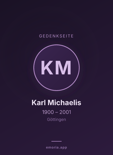 Gedenkportrait von Karl Michaelis