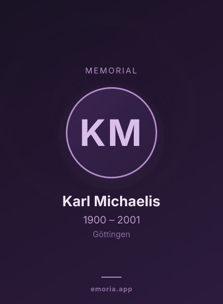Memorial portrait of Karl Michaelis