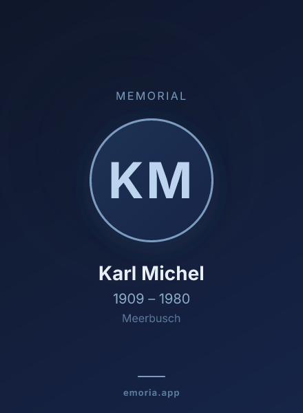 Memorial portrait of Karl Michel