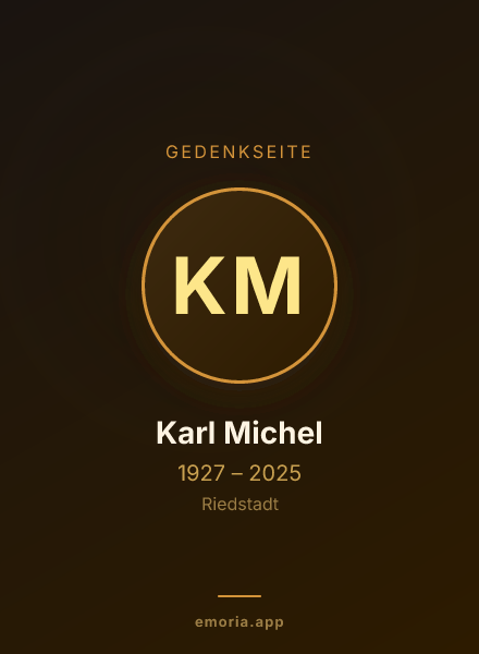 Gedenkportrait von Karl Michel