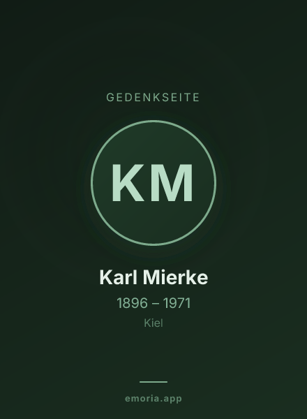 Gedenkportrait von Karl Mierke