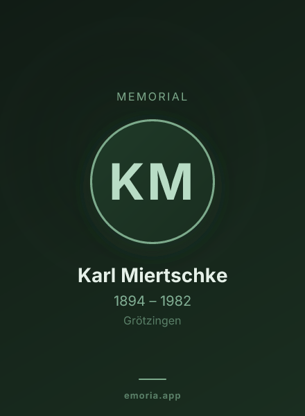 Memorial portrait of Karl Miertschke