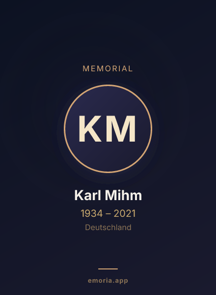 Memorial portrait of Karl Mihm