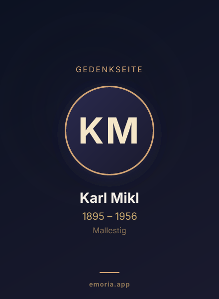 Gedenkportrait von Karl Mikl