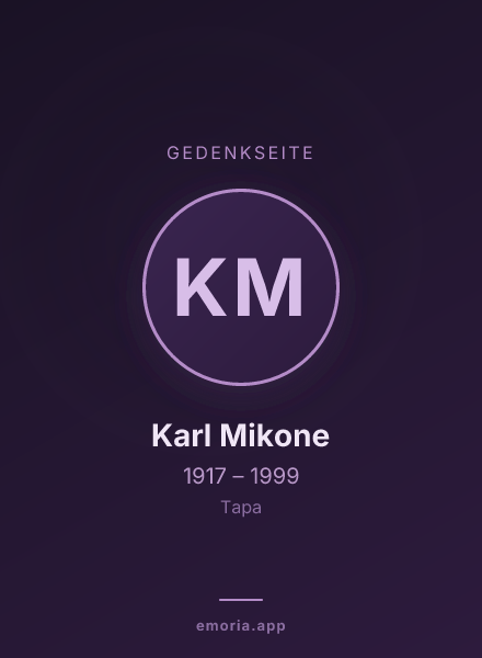 Gedenkportrait von Karl Mikone