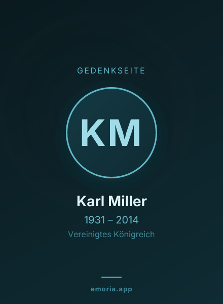 Gedenkportrait von Karl Miller