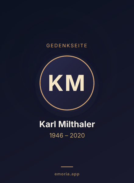 Gedenkportrait von Karl Milthaler