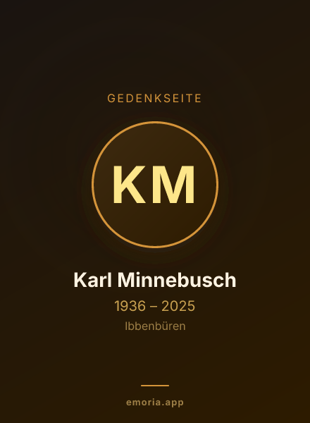 Gedenkportrait von Karl Minnebusch