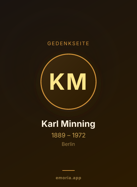 Gedenkportrait von Karl Minning