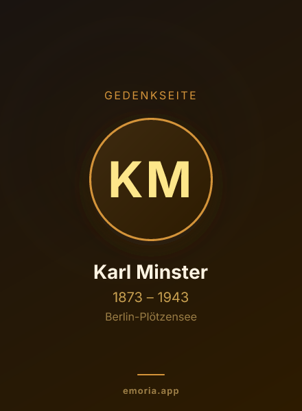 Gedenkportrait von Karl Minster