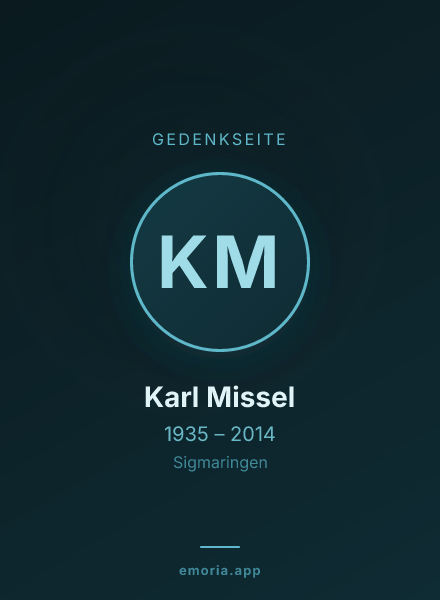 Gedenkportrait von Karl Missel