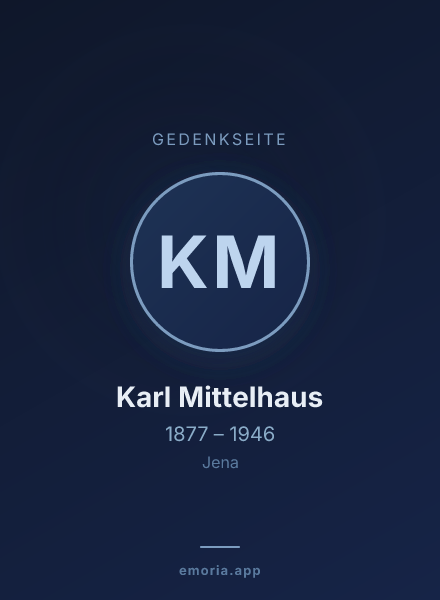 Gedenkportrait von Karl Mittelhaus