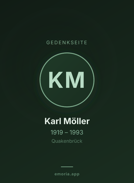 Gedenkportrait von Karl Möller
