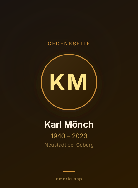 Gedenkportrait von Karl Mönch