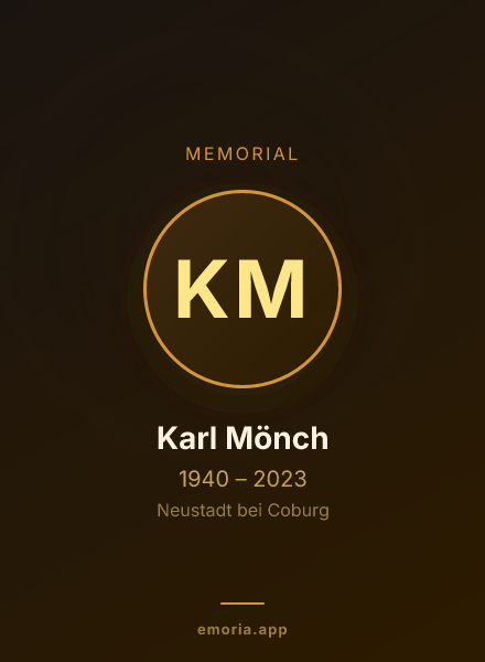 Memorial portrait of Karl Mönch