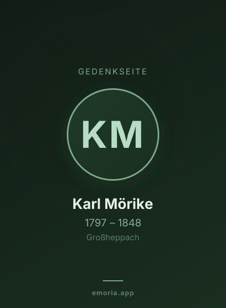 Gedenkportrait von Karl Mörike