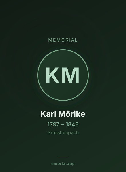 Memorial portrait of Karl Mörike