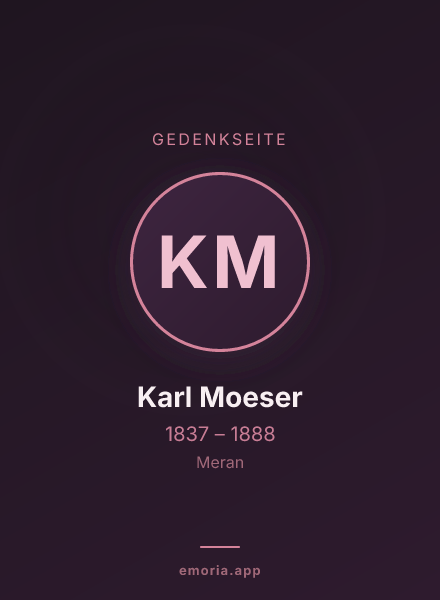 Gedenkportrait von Karl Moeser