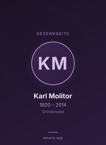 Gedenkportrait von Karl Molitor