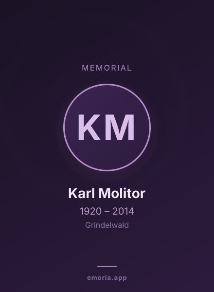 Memorial portrait of Karl Molitor