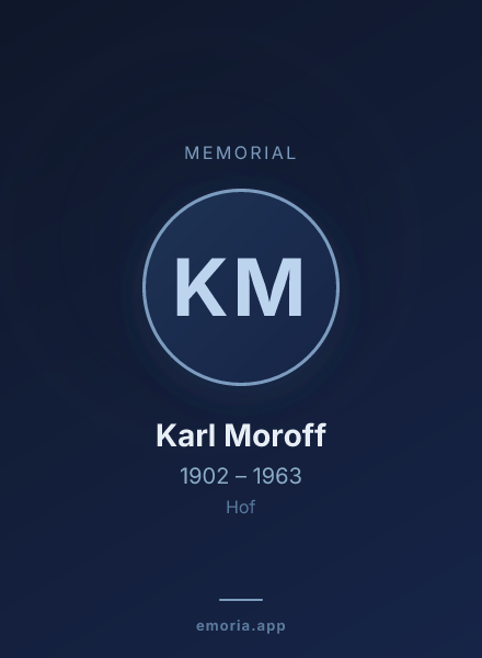 Memorial portrait of Karl Moroff