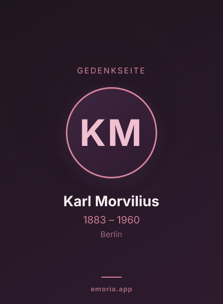 Gedenkportrait von Karl Morvilius
