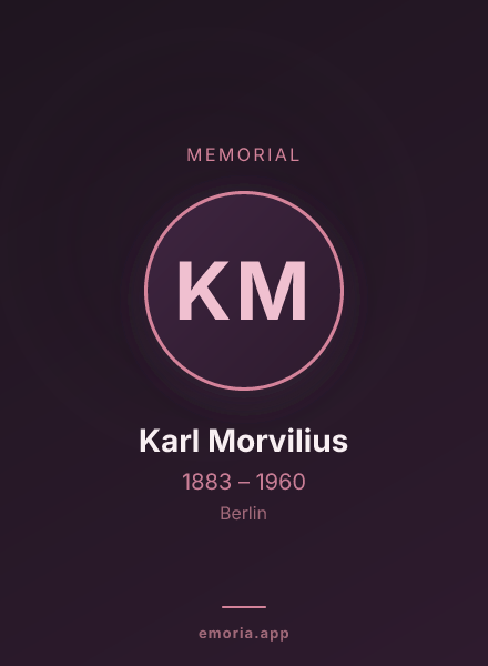 Memorial portrait of Karl Morvilius