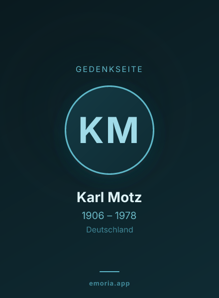 Gedenkportrait von Karl Motz