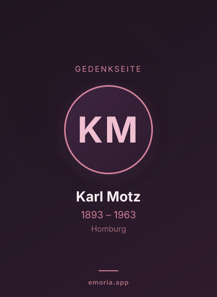 Gedenkportrait von Karl Motz